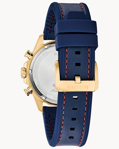 Bulova men's 2025 blue dial watch